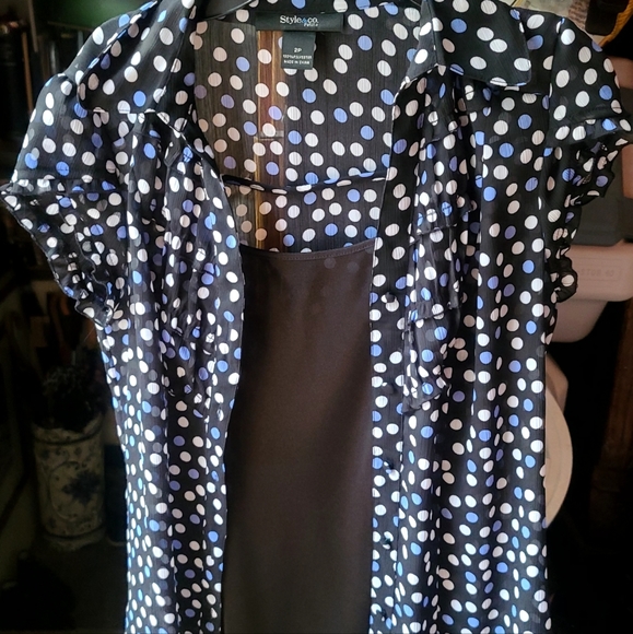 Style & Co cute layered top sz SP - Picture 5 of 9